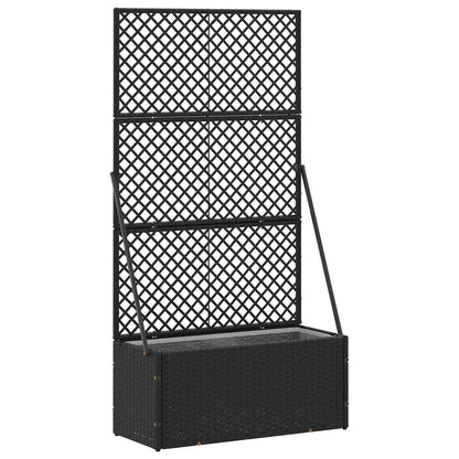 vidaXL Garten-Pflanzgefäß Schwarz 70 x 30 x 135 cm Metall