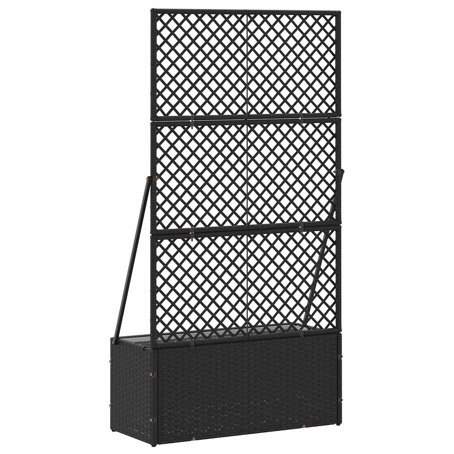 vidaXL Garten-Pflanzgefäß Schwarz 70 x 30 x 135 cm Metall