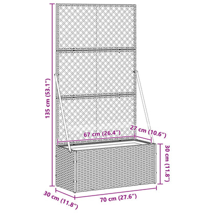 vidaXL Garten-Pflanzgefäß Schwarz 70 x 30 x 135 cm Metall