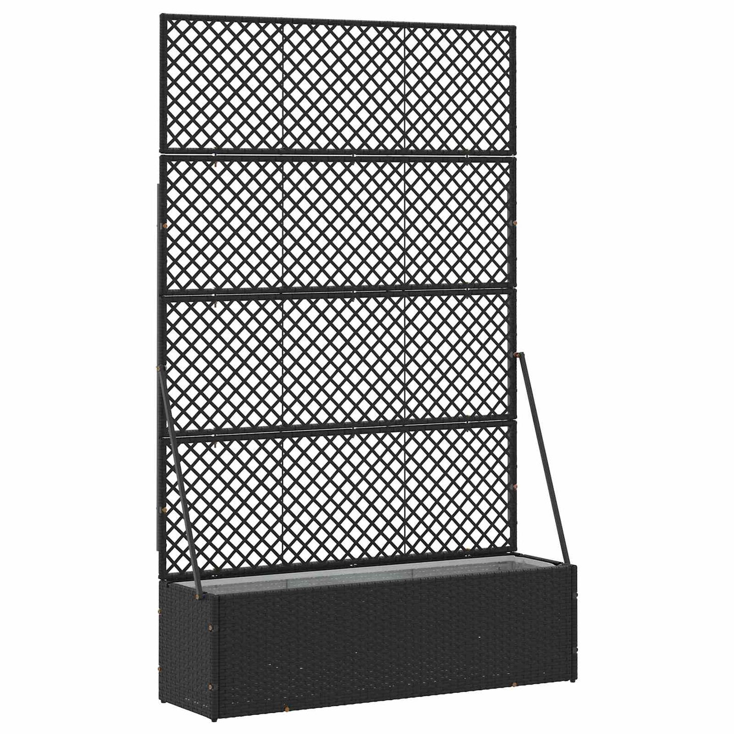 vidaXL Garten-Pflanzgefäß Schwarz 105 x 30 x 170 cm Metall
