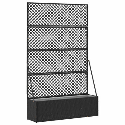 vidaXL Garten-Pflanzgefäß Schwarz 105 x 30 x 170 cm Metall