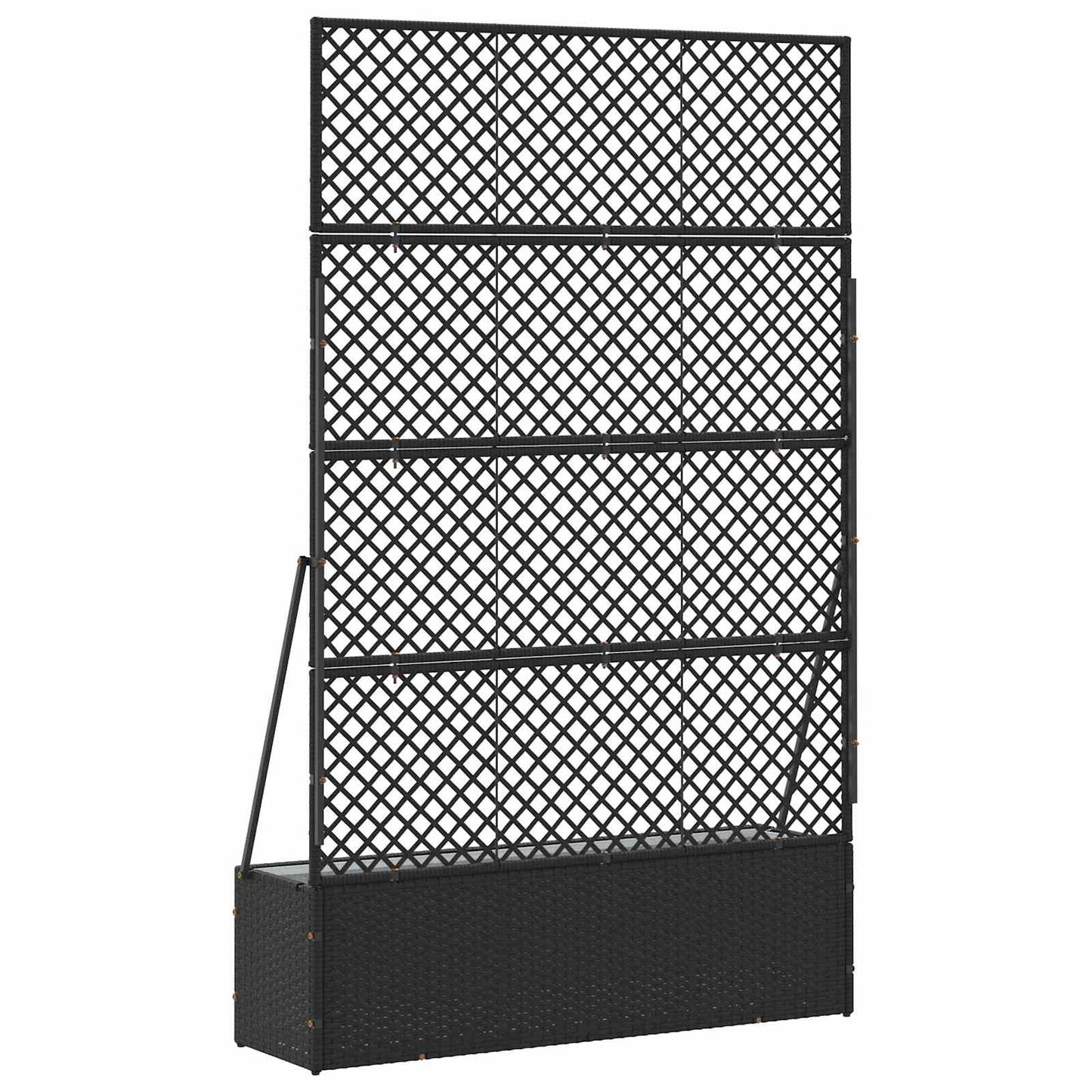 vidaXL Garten-Pflanzgefäß Schwarz 105 x 30 x 170 cm Metall