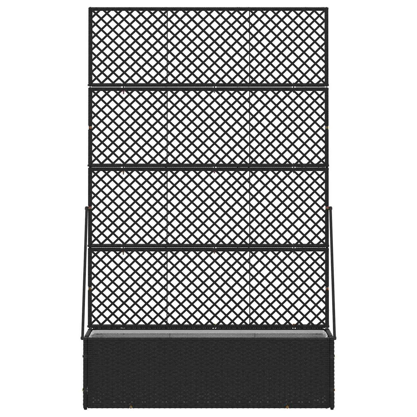 vidaXL Garten-Pflanzgefäß Schwarz 105 x 30 x 170 cm Metall