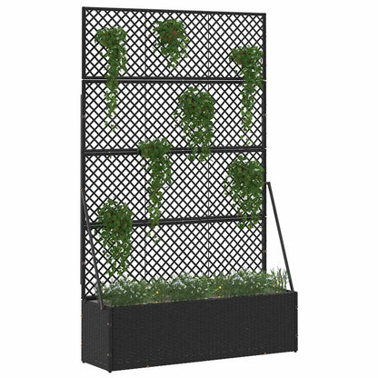 vidaXL Garten-Pflanzgefäß Schwarz 105 x 30 x 170 cm Metall