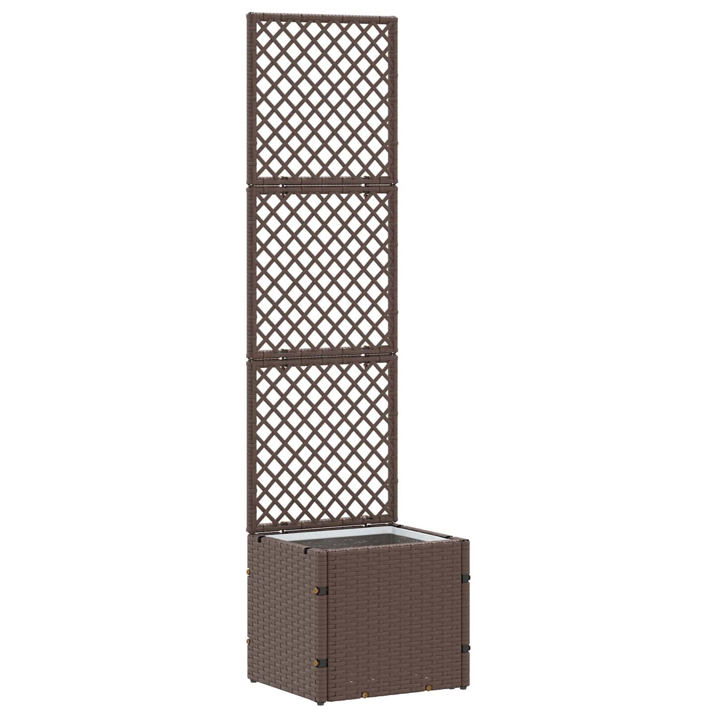 vidaXL Garten-Pflanzgefäß Braun 35 x 30 x 135 cm Metall