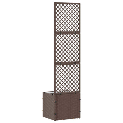 vidaXL Garten-Pflanzgefäß Braun 35 x 30 x 135 cm Metall