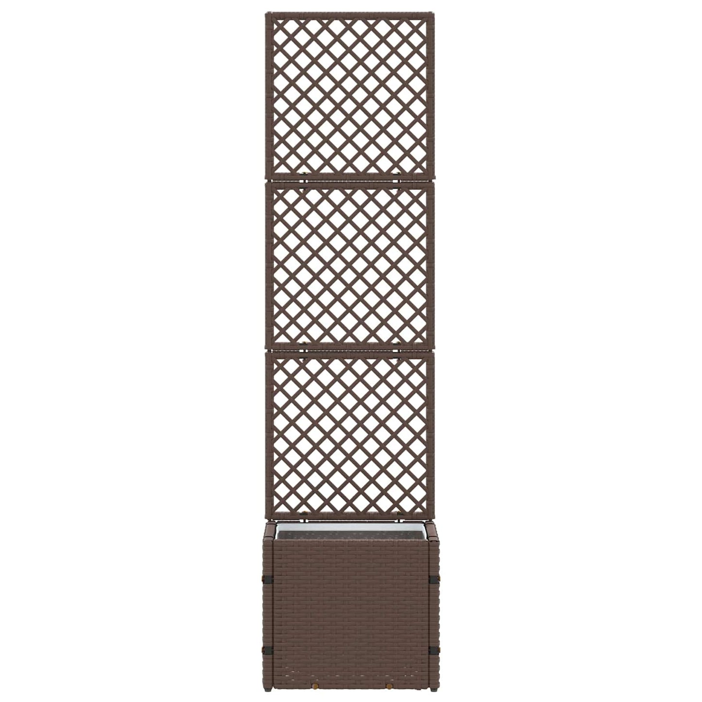 vidaXL Garten-Pflanzgefäß Braun 35 x 30 x 135 cm Metall