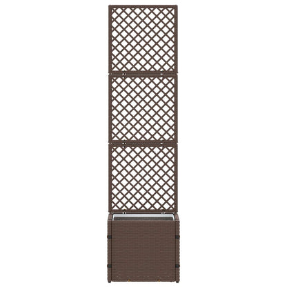 vidaXL Garten-Pflanzgefäß Braun 35 x 30 x 135 cm Metall