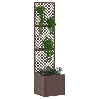 vidaXL Garten-Pflanzgefäß Braun 35 x 30 x 135 cm Metall
