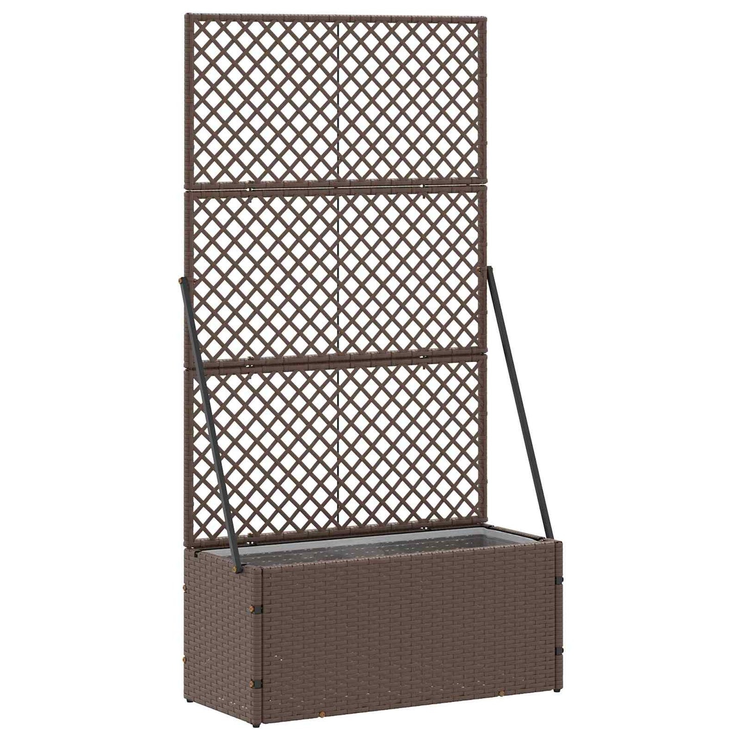 vidaXL Garten-Pflanzgefäß Braun 70 x 30 x 135 cm Metall