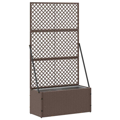 vidaXL Garten-Pflanzgefäß Braun 70 x 30 x 135 cm Metall