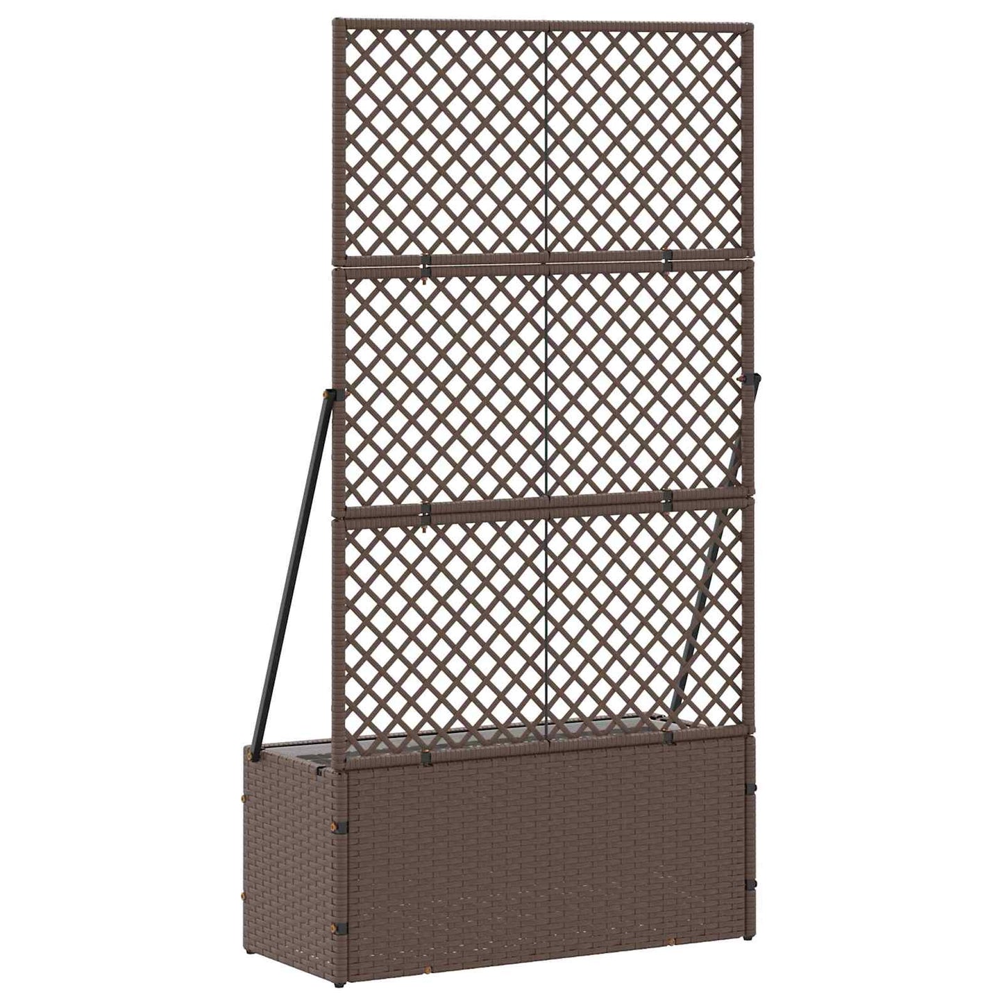 vidaXL Garten-Pflanzgefäß Braun 70 x 30 x 135 cm Metall