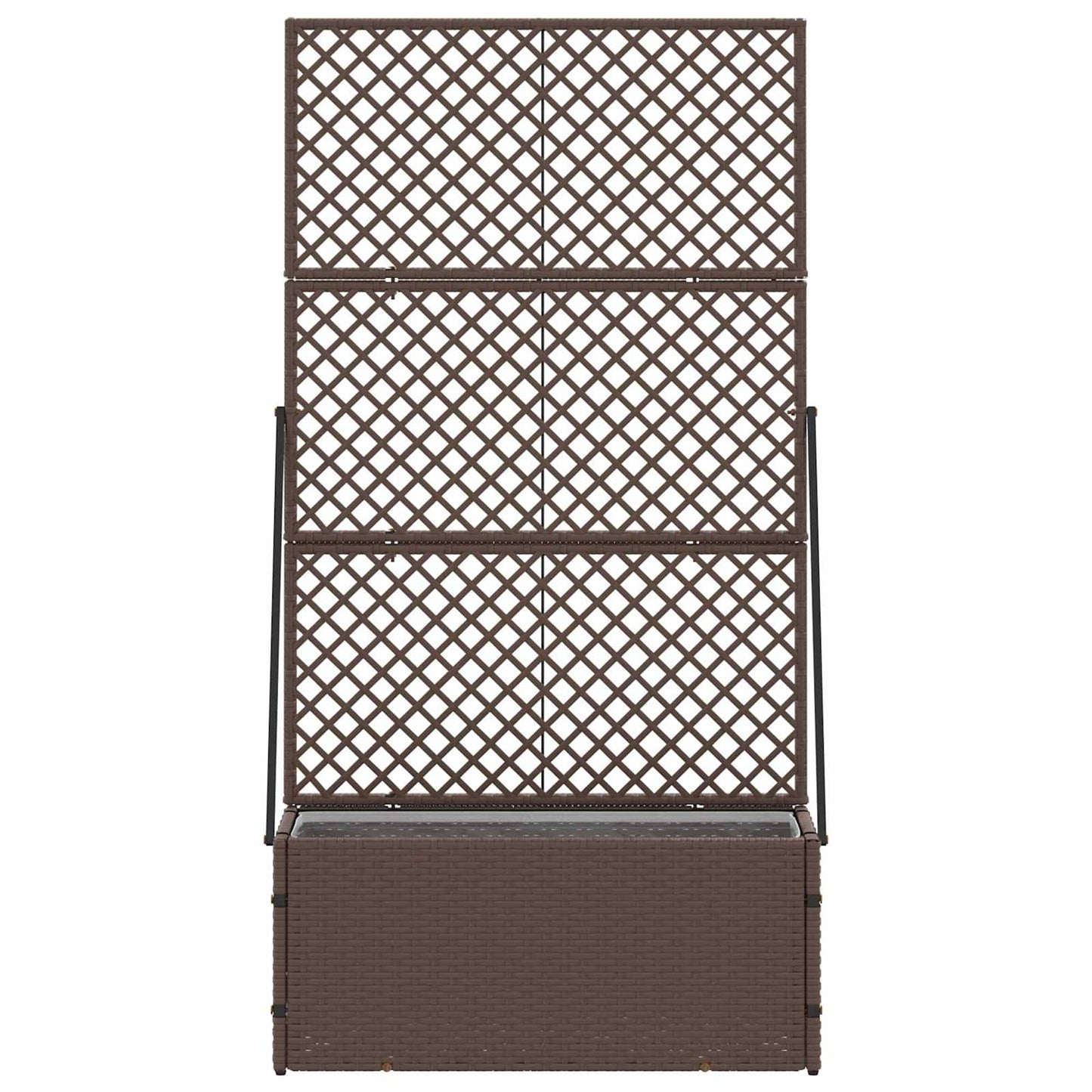vidaXL Garten-Pflanzgefäß Braun 70 x 30 x 135 cm Metall