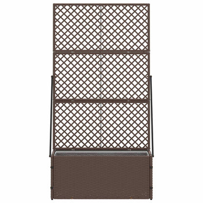 vidaXL Garten-Pflanzgefäß Braun 70 x 30 x 135 cm Metall