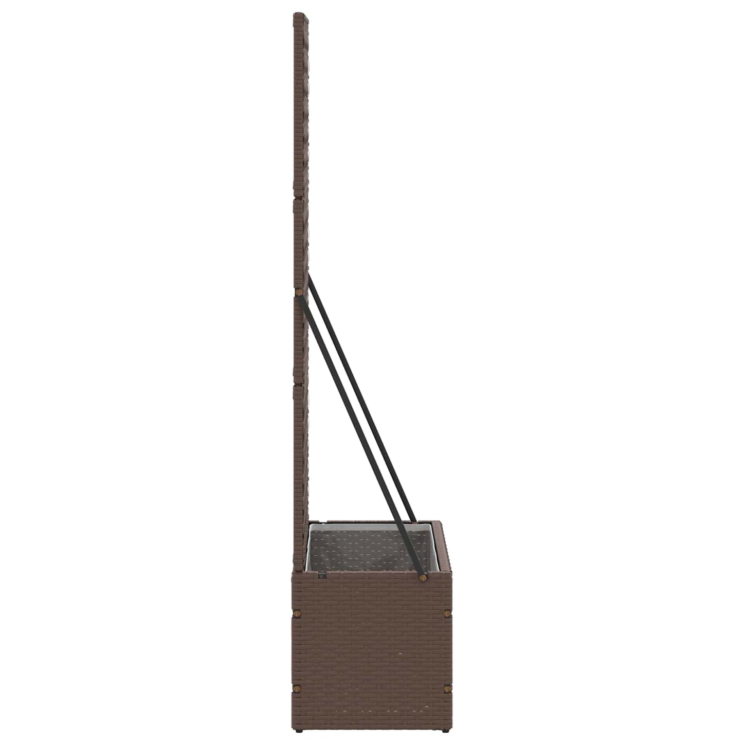 vidaXL Garten-Pflanzgefäß Braun 70 x 30 x 135 cm Metall