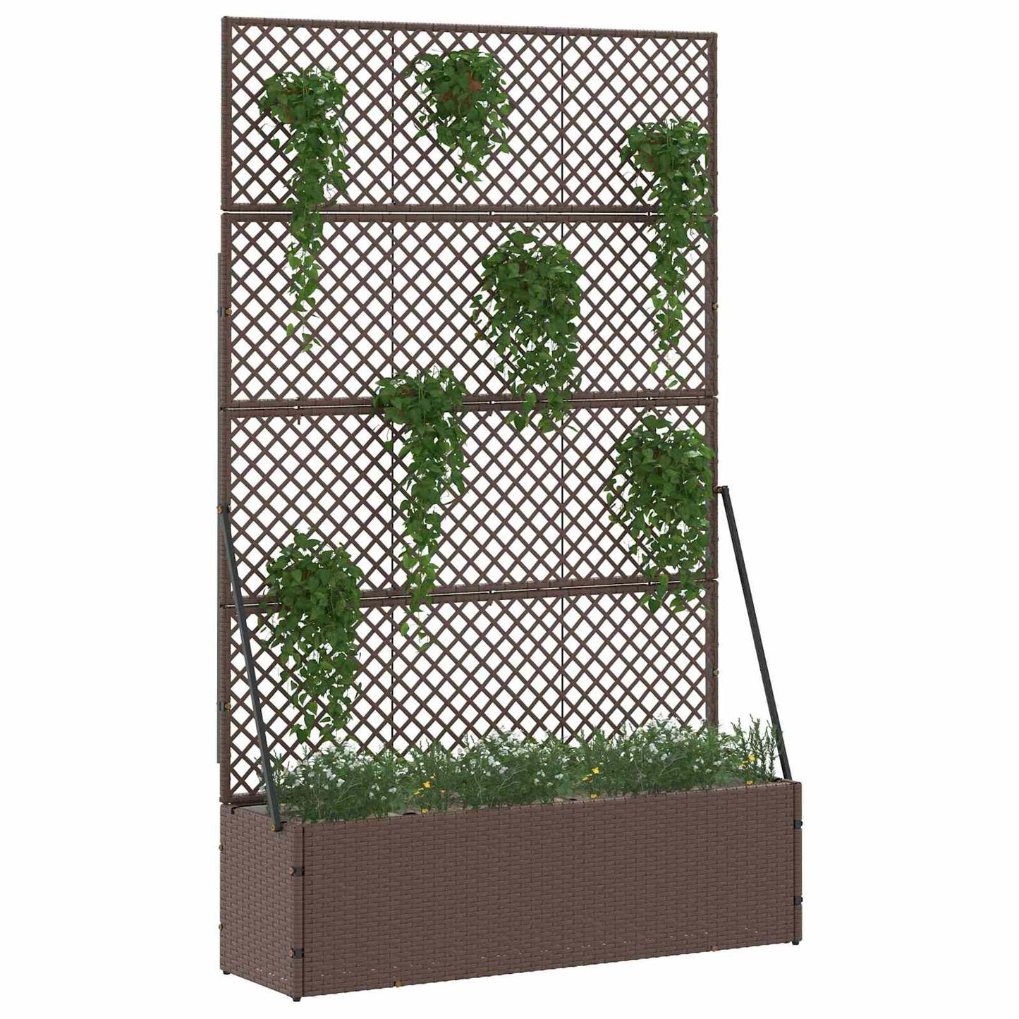 vidaXL Garten-Pflanzgefäß Braun 105 x 30 x 170 cm Metall