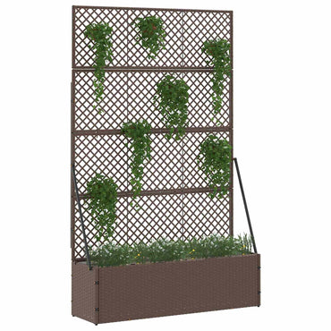 vidaXL Garten-Pflanzgefäß Braun 105 x 30 x 170 cm Metall