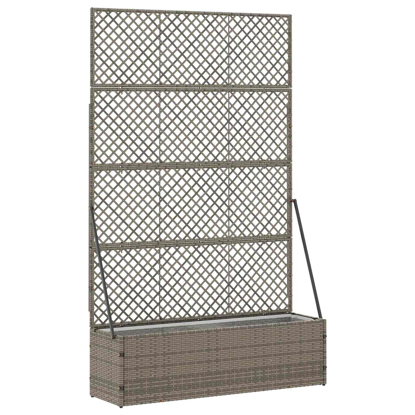 vidaXL Garten-Pflanzgefäß Grau 105 x 30 x 170 cm Metall