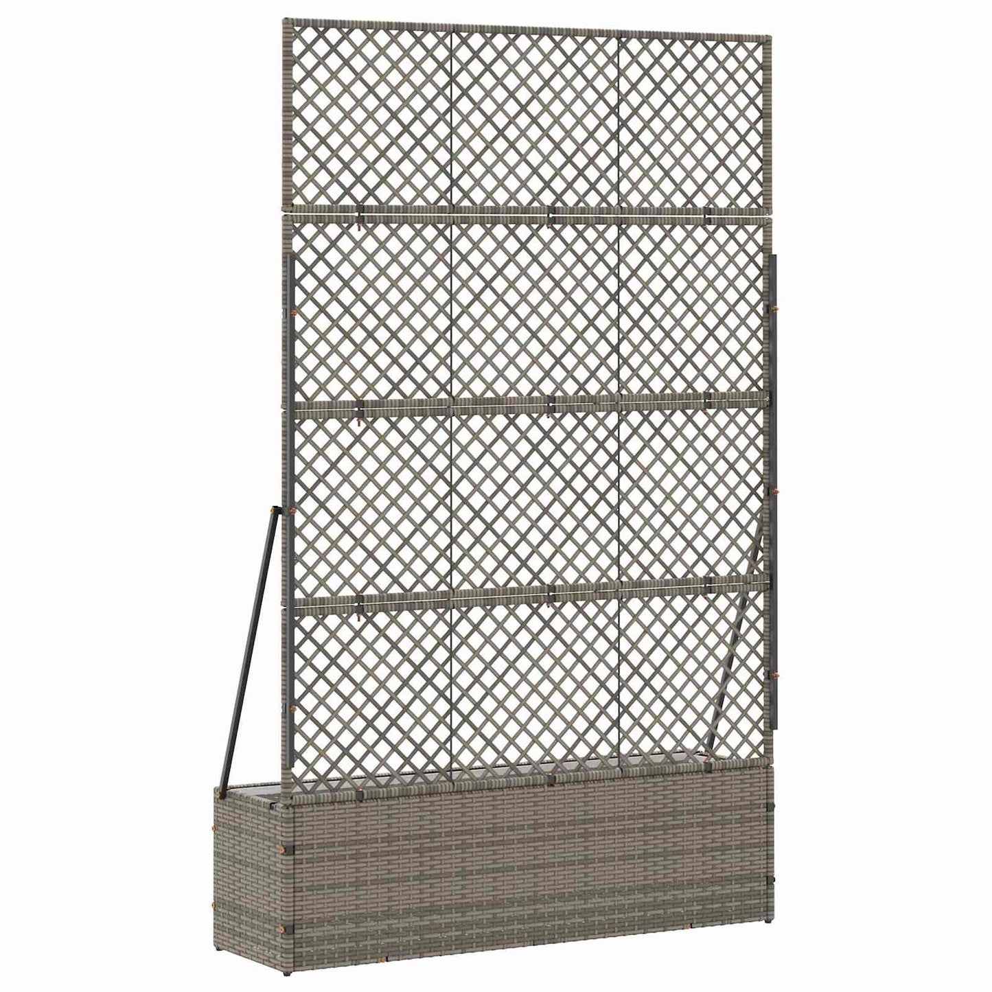 vidaXL Garten-Pflanzgefäß Grau 105 x 30 x 170 cm Metall