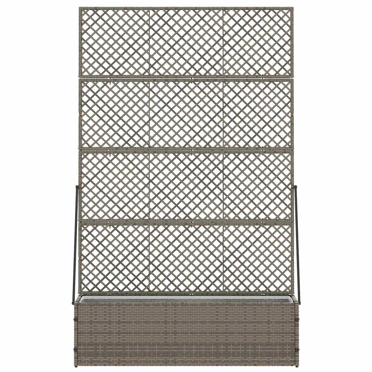 vidaXL Garten-Pflanzgefäß Grau 105 x 30 x 170 cm Metall