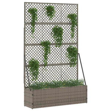 vidaXL Garten-Pflanzgefäß Grau 105 x 30 x 170 cm Metall