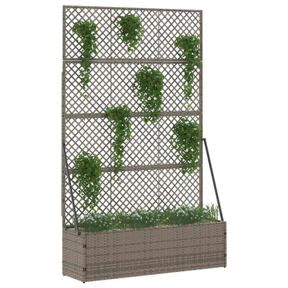 vidaXL Garten-Pflanzgefäß Grau 105 x 30 x 170 cm Metall