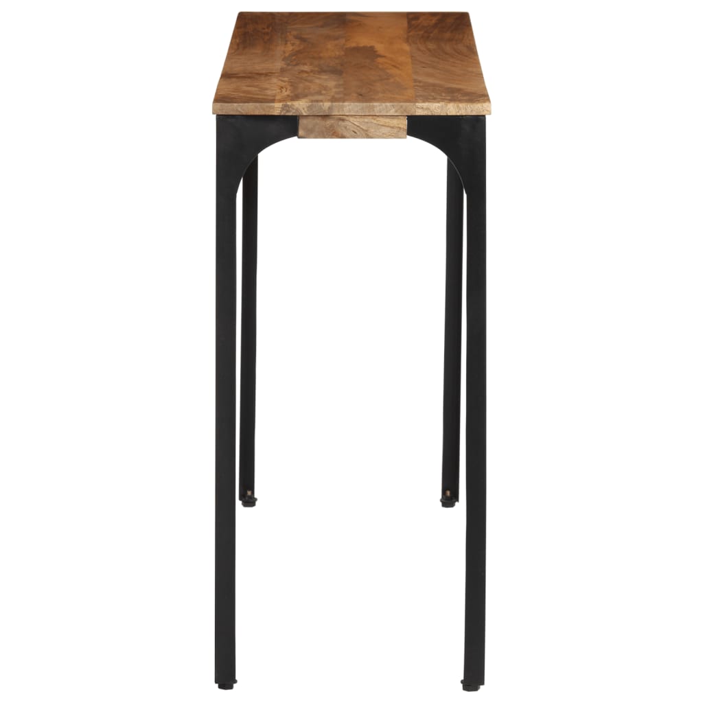 vidaXL Konsolentisch Braun 110x35x76 cm Massivholz Mango und Eisen