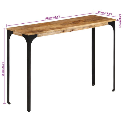 vidaXL Konsolentisch Braun 110x35x76 cm Massivholz Mango und Eisen