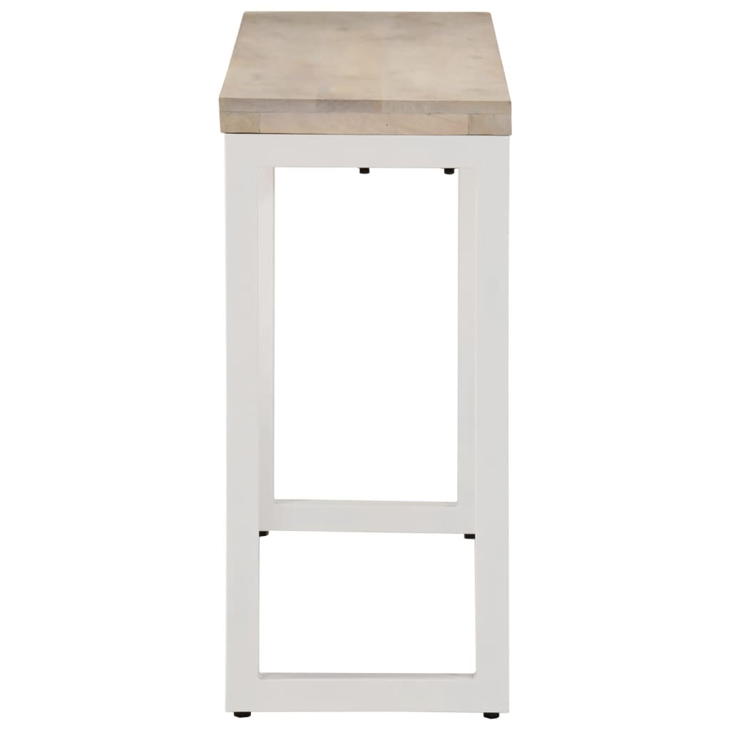 vidaXL Konsolentisch Braun 110x35x76 cm Massivholz Mango und Eisen