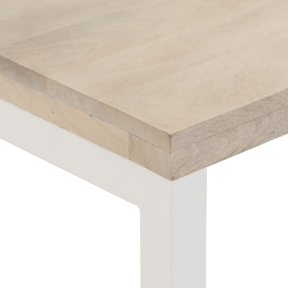 vidaXL Konsolentisch Braun 110x35x76 cm Massivholz Mango und Eisen
