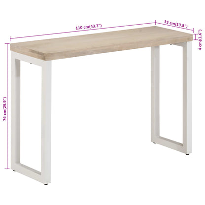 vidaXL Konsolentisch Braun 110x35x76 cm Massivholz Mango und Eisen