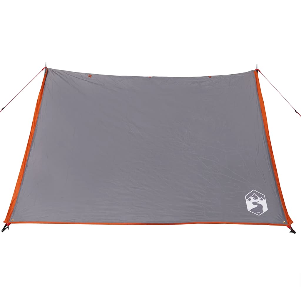 vidaXL Campingzelt 2 Personen Grau und Orange Wasserfest