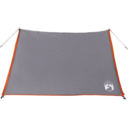 vidaXL Campingzelt 2 Personen Grau und Orange Wasserfest