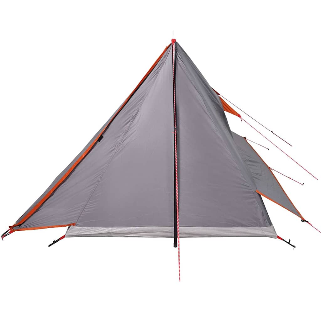 vidaXL Campingzelt 2 Personen Grau und Orange Wasserfest