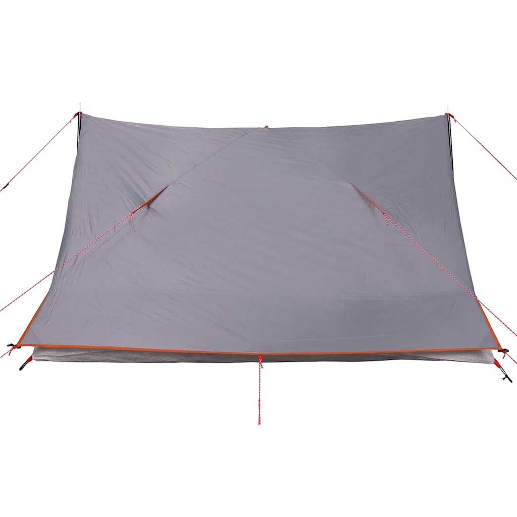 vidaXL Campingzelt 2 Personen Grau und Orange Wasserfest