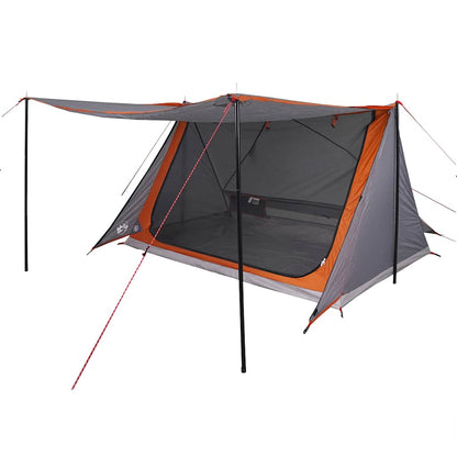 vidaXL Campingzelt 2 Personen Grau und Orange Wasserfest