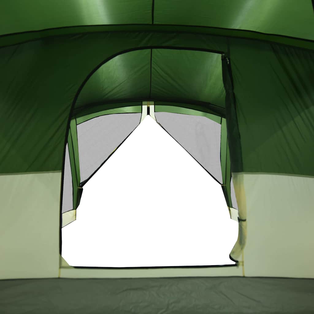 vidaXL Campingzelt mit Vorzelt 4 Personen Grün Wasserdicht