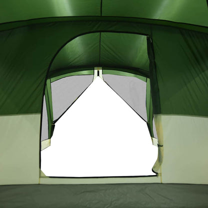 vidaXL Campingzelt mit Vorzelt 4 Personen Grün Wasserdicht