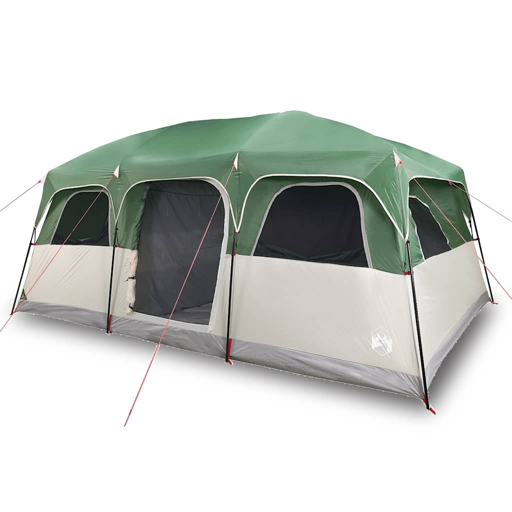 vidaXL Tente familiale pour 10 personnes Verte Imperméable