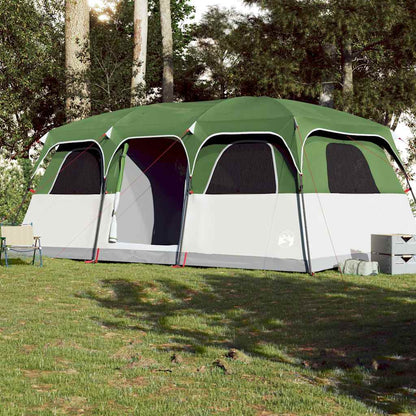vidaXL Tente familiale pour 10 personnes Verte Imperméable