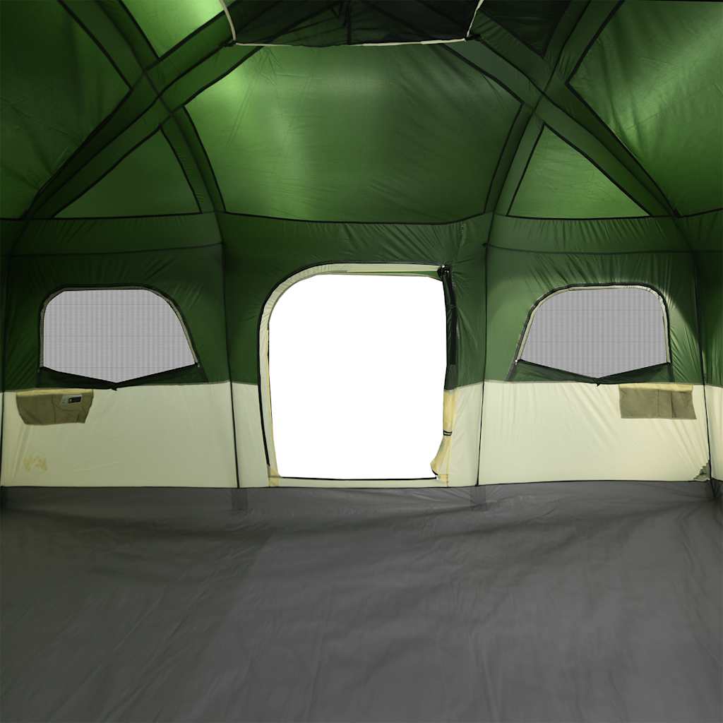 vidaXL Tente familiale pour 10 personnes Verte Imperméable