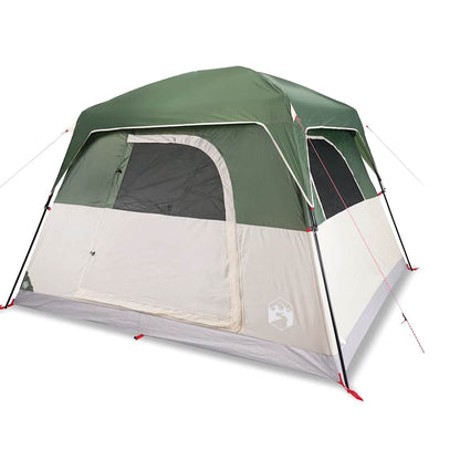 vidaXL Campingzelt 4 Personen Grün Wasserdicht