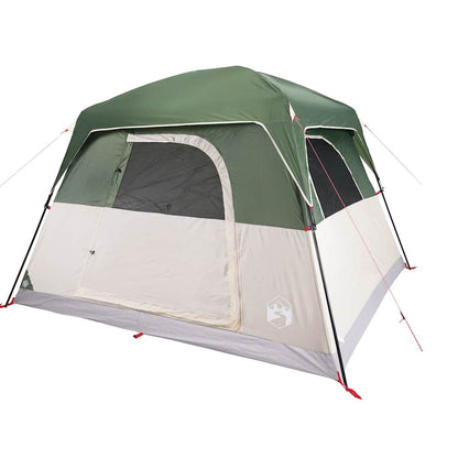 vidaXL Campingzelt 4 Personen Grün Wasserdicht