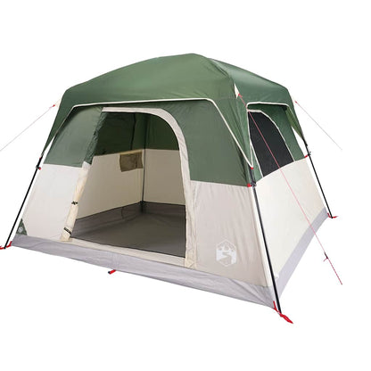 vidaXL Campingzelt 4 Personen Grün Wasserdicht