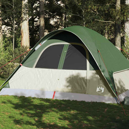 vidaXL Tente dôme familiale 6 personnes verte imperméable