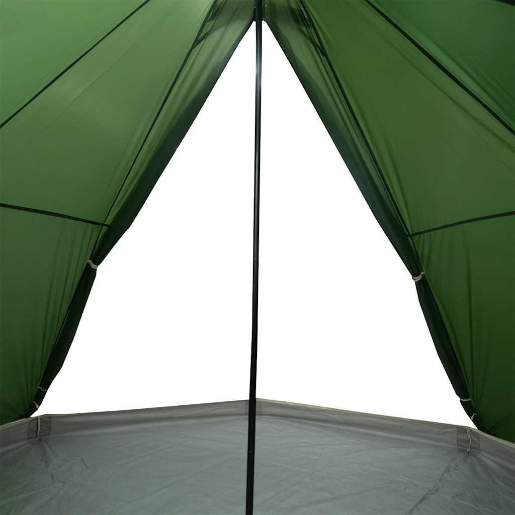 vidaXL Tipi-Familienzelt 8 Personen Grün Wasserdicht