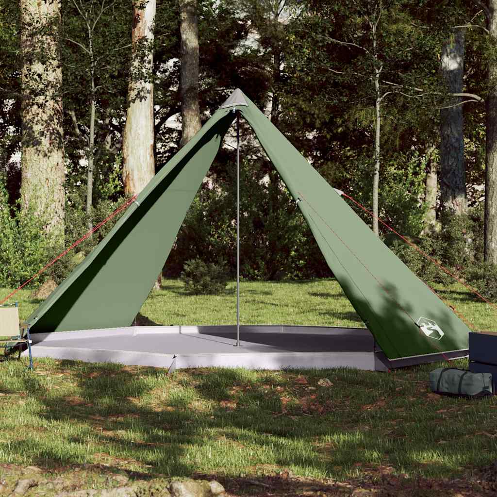 vidaXL Tipi-Familienzelt 8 Personen Grün Wasserdicht