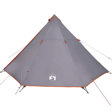 vidaXL Tipi-Familienzelt 8 Personen Grau und Orange Wasserdicht