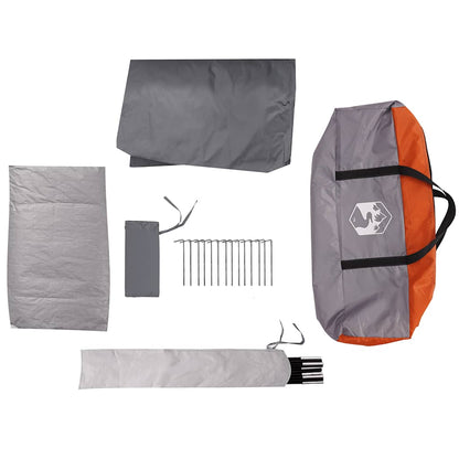 vidaXL Tipi-Familienzelt 8 Personen Grau und Orange Wasserdicht