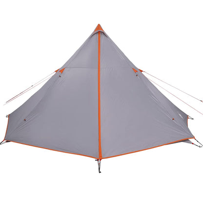 vidaXL Tipi-Familienzelt 8 Personen Grau und Orange Wasserdicht